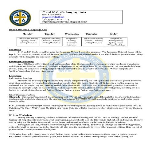 Orientation handout 2013