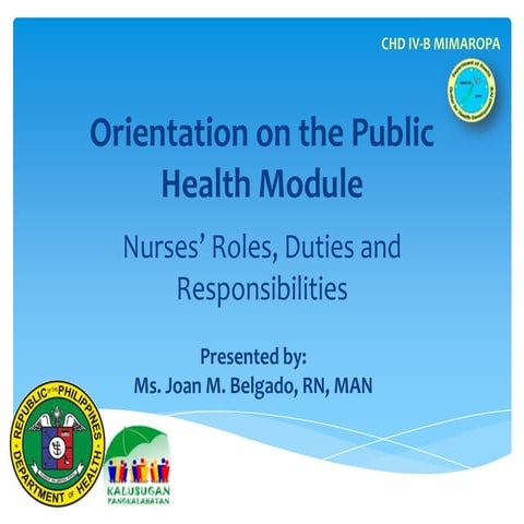 Orientation on the public health module | PPTX | Parenting Babies and ...