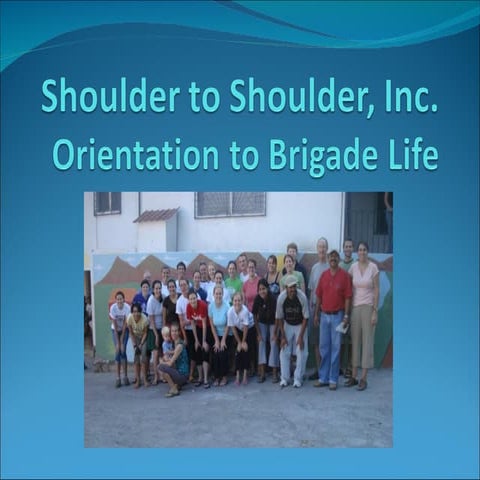 Shoulder to Shoulder Volunteer Orientation