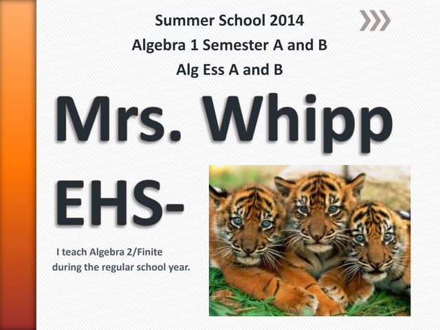 Orientation Summer school Powerpoint 2014