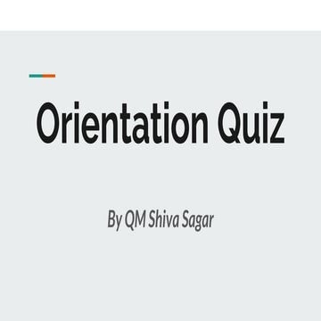 Orientation quiz '22