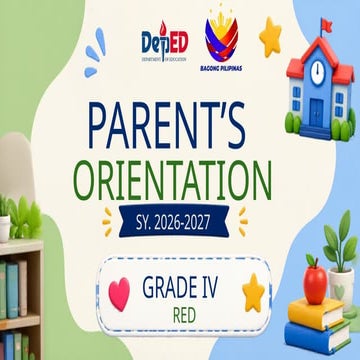 Comprehensive Parent Orientation for Grade IV and Senior High School ...