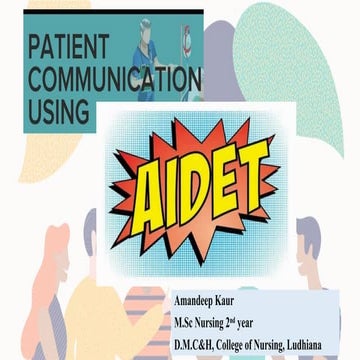 AIDET MODEL IN HEALTHCARE COMMUNICATION 2 | PPTX