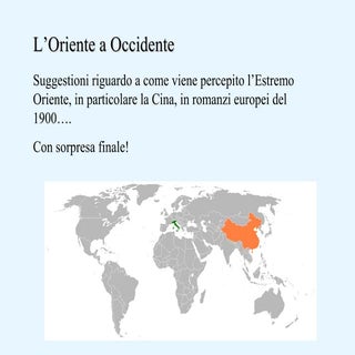 L'Oriente a Occidente
