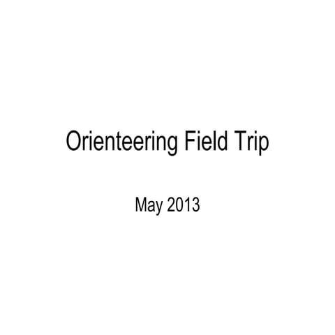 Orienteering training 2013 fresh pond