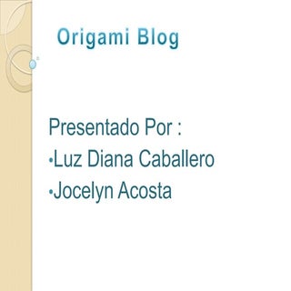 Origami blog