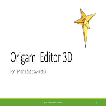 Origami Editor 3D presentation