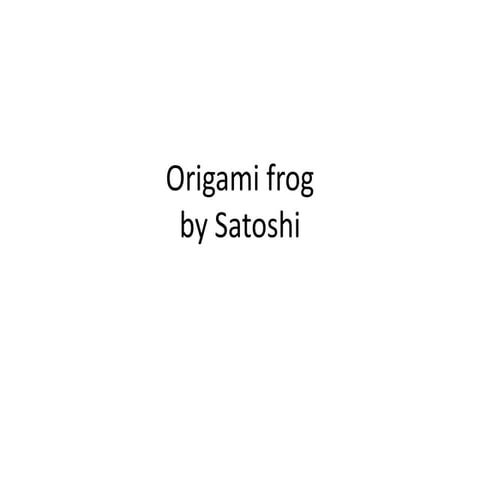 Origami frog