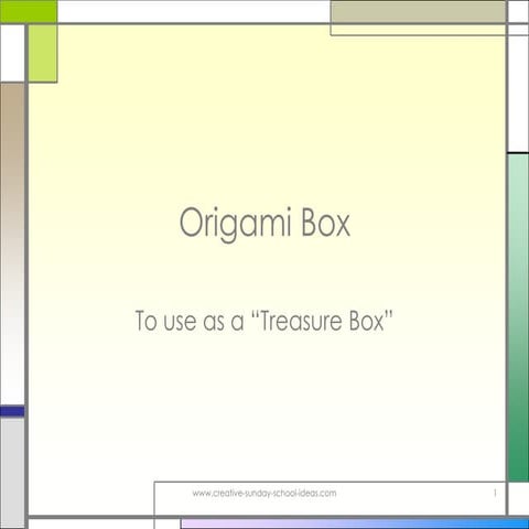 Origami Treasure Box Demonstration