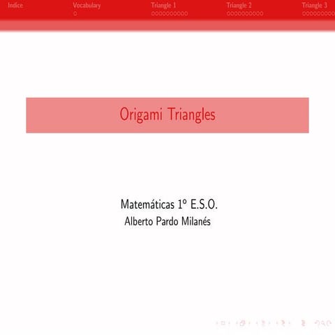 Origami triangles | PDF
