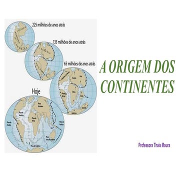 Origem dos Continentes: Teorias, Limites de Placas e Rochas | PPTX
