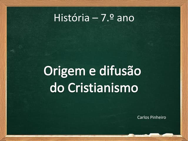 Origem e difusão do cristianismo