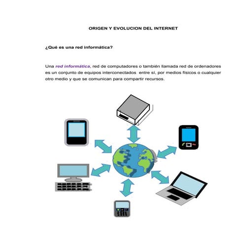 Origen y evolucion del internet | DOC