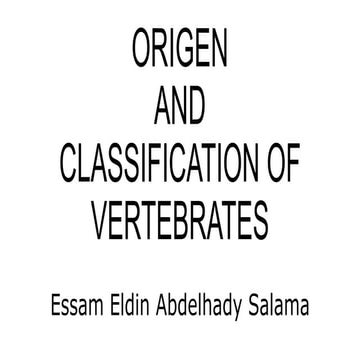 Origen and classification of veretebrates 2017 new microsoft powerpoint prese...