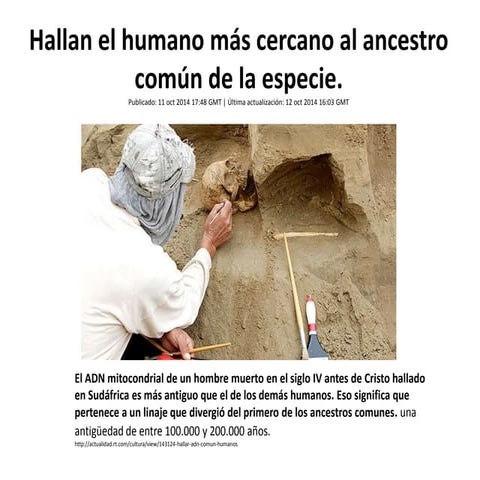 Origen  común del ser humano