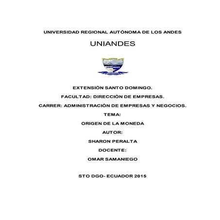 Origen de la moneda