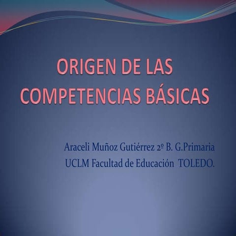 Origen de las competencias básicas