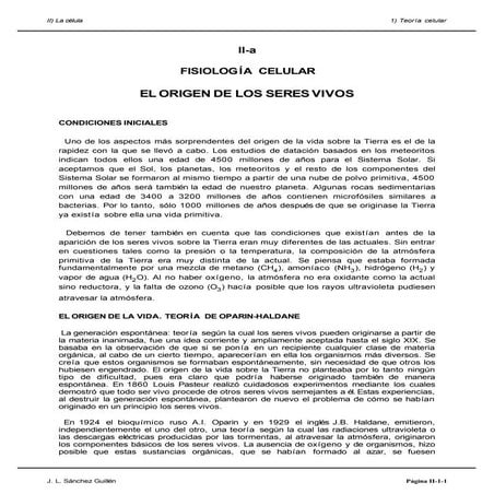 Origen de la vida