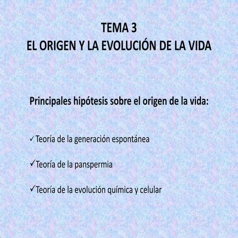 Origen de la vida