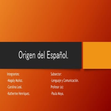 El idioma español | PPTX
