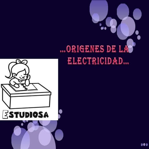 Origenes de la electricidad