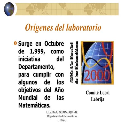 Orígenes del laboratorio de matemáticas