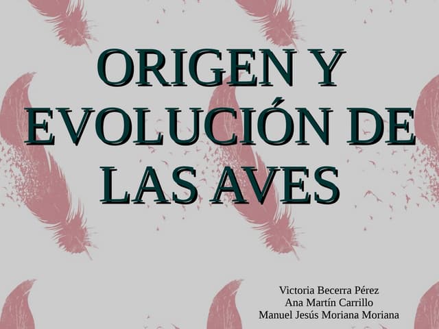 Origen y evolución de las aves