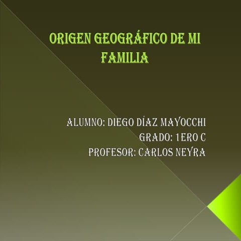 Origen geográfico de mi familia