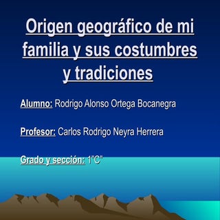 Origen geográfico de mi familia