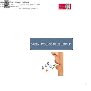 Origen i evolució de les llengües