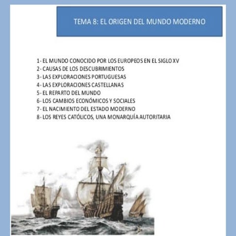 Origen mundo moderno