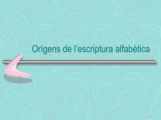 Origens de l'escriptura alfabètica