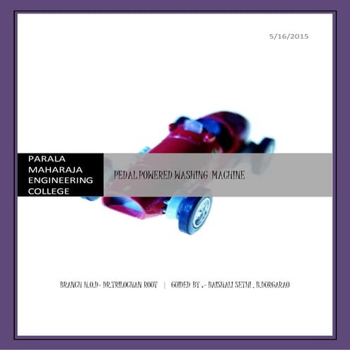 pedal powered washing machine report