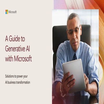 Guía para la IA generativa con Microsoft   Soluciones para potenciar la trans...