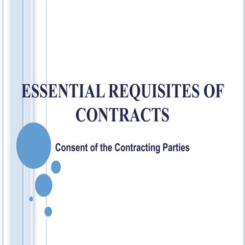 Essential Requisites of Contracts