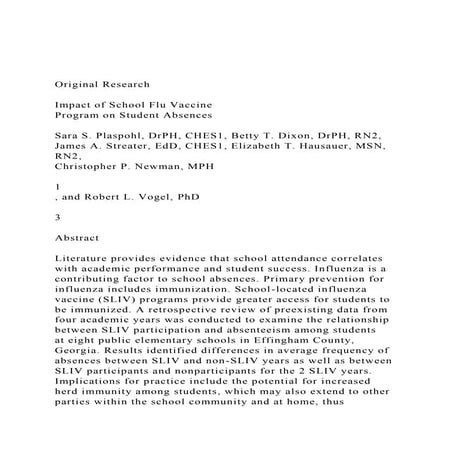 Original ResearchImpact of School Flu VaccineProgram on .docx