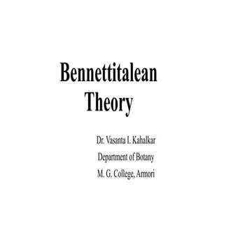 Origin and bennettitalean theory