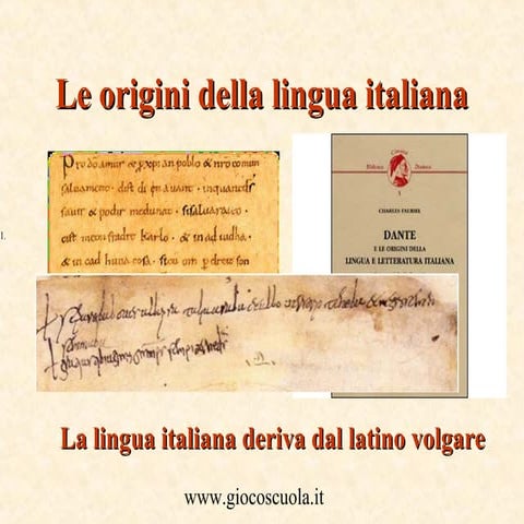 Le origini della lingua italiana