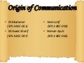 Origin of communication