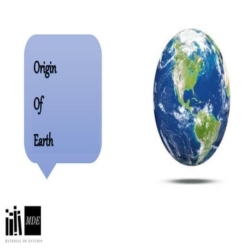 Origin of earth