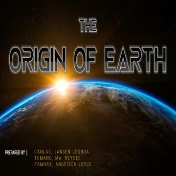 Origin of the Earth