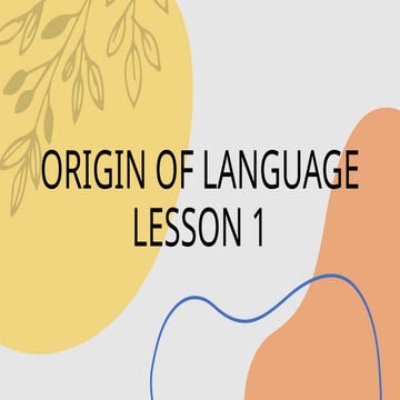Evolution of language in primates Animal behaviour | DOCX