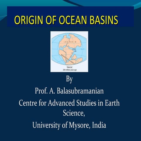 Origin of ocean basins
