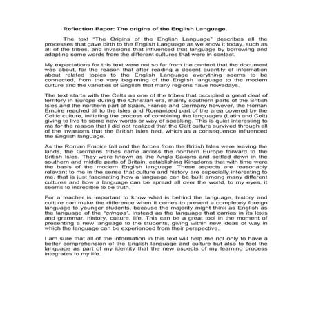 Origns of english language