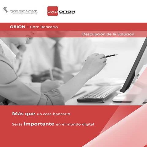 Orion  Brochure  Plataforma para Cooperativas y Financieras