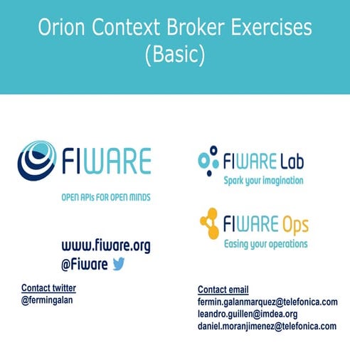 Orion Context Broker Exercises