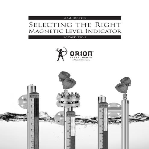 Orion instruments magnetic level gauge & instrument selection guide
