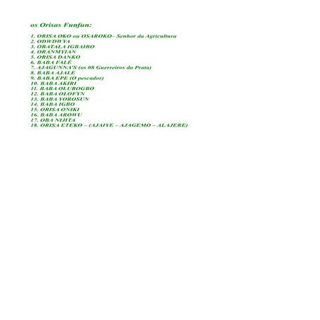 Orisas funfun