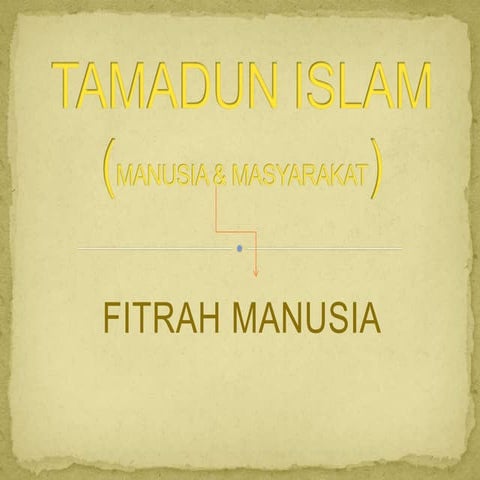 Orix tamadun (fitrah manusia)