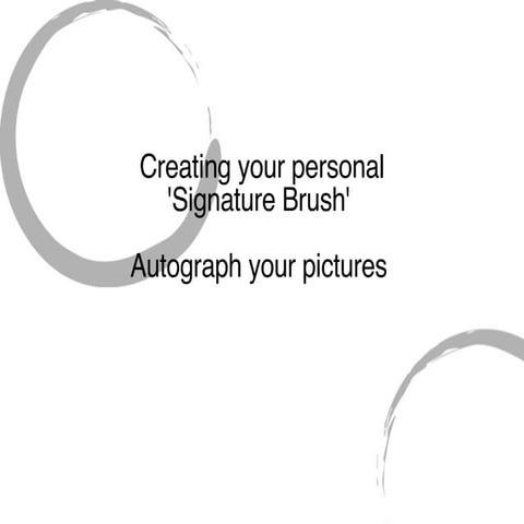 How to create your own signature